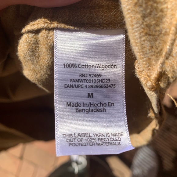 Casual Tan Button-Down Shirt for Men - Picture 5 of 5